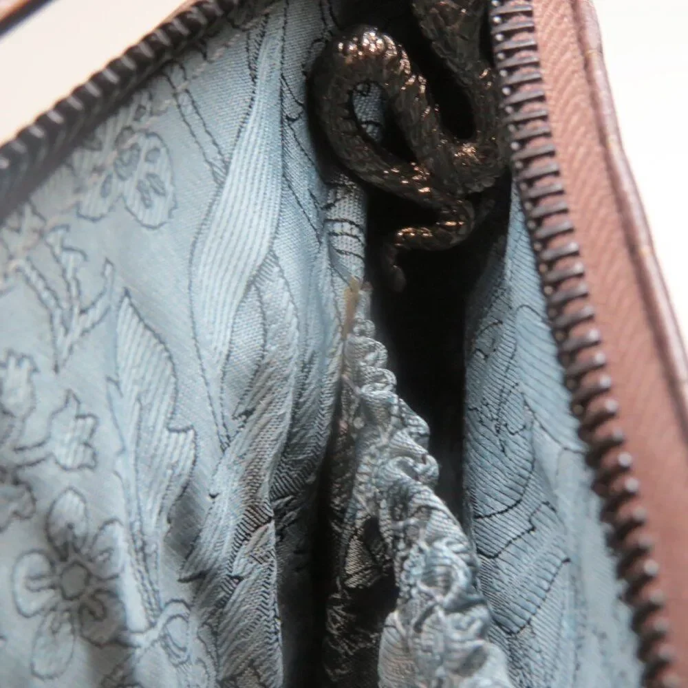 John Galliano Croc Embossed Leather Handbag